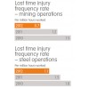 Lost time injuries 安賽樂(lè)米塔爾(ARCELORMITTAL) Corporate responsibility 2012 summary report